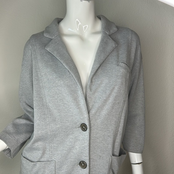 Free People, grey whole story, knit jacket, size medium - Picture 2 of 12